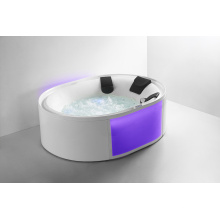 Freestanding Massage Bathtub for 2 Persons with 3-Way Panels